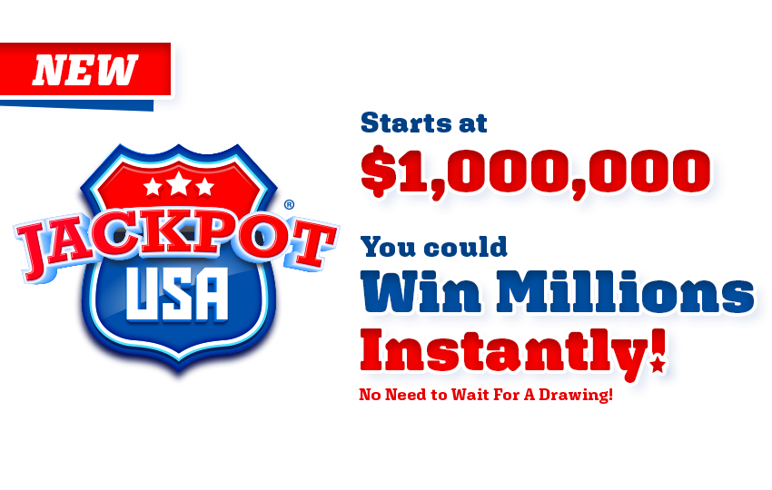 Jackpot USA Jackpot starts at $1,000,000. no need to wait for a drawing!