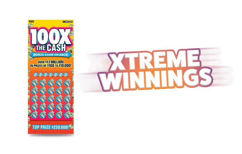 DC Lottery Scratcher 100X Xtreme Winnings