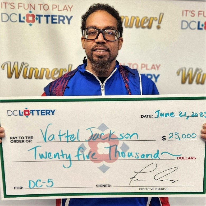 DC Lottery photo of Vattel Jackson, dated June 2023.