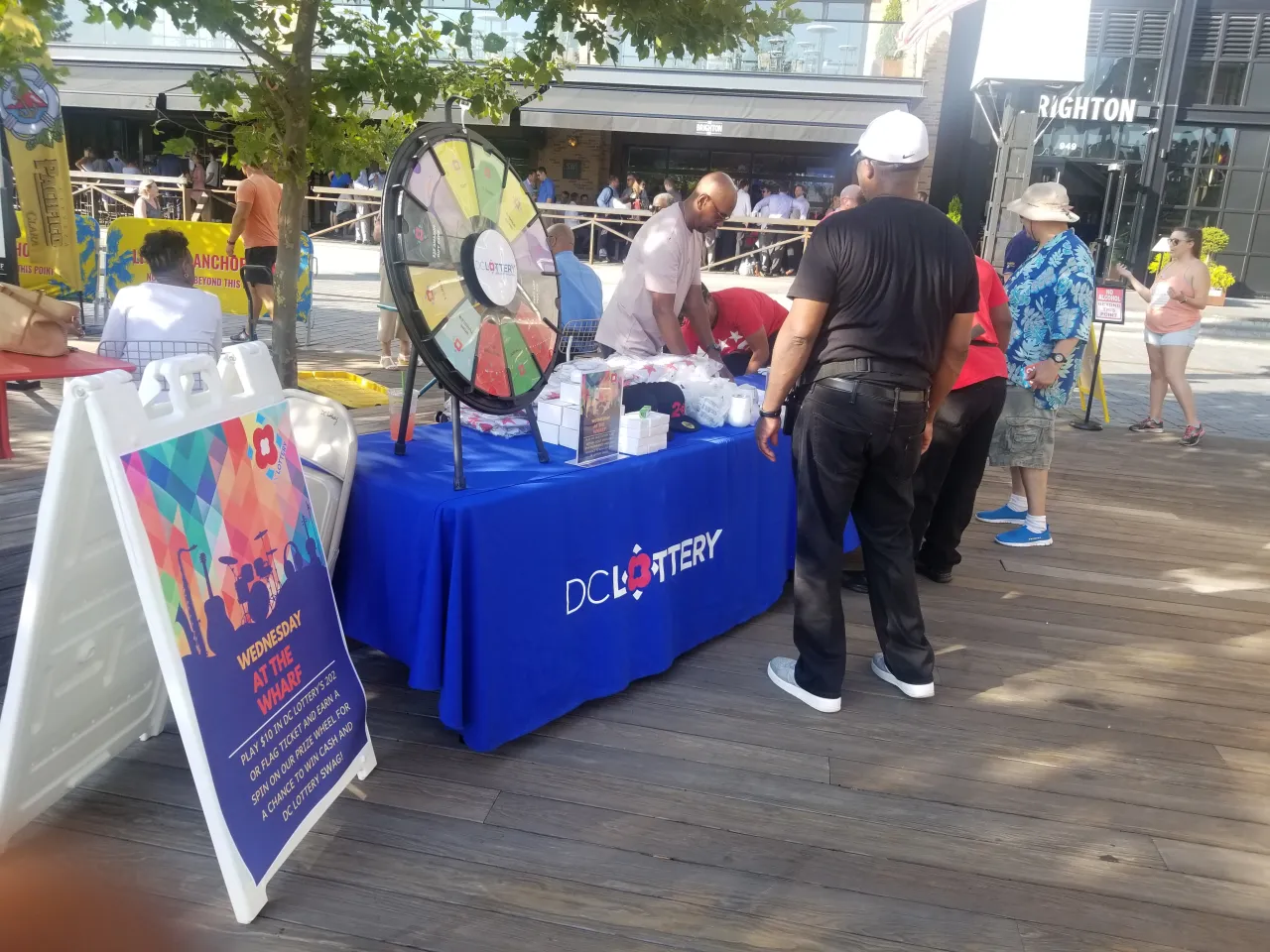 Player spinning the prize wheel